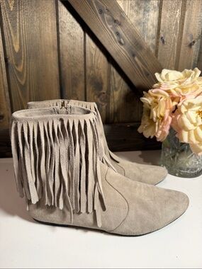 Sam Edelman Ursula Suede Fringe Ankle Boots